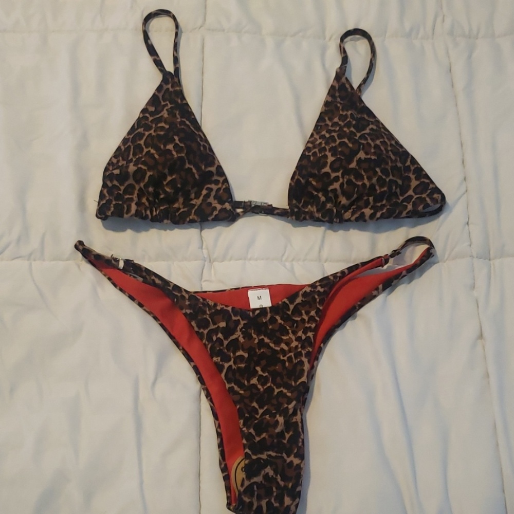 Shein leopard print bikini-New